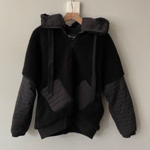 Moose Knuckles Black Pullover, Hooded Sweatshirt Style Warm Coat - Size XS